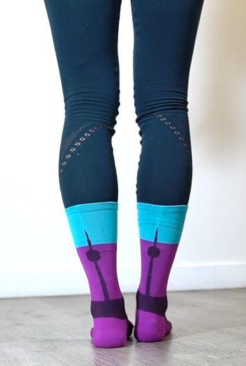 City Inspired - Swift Run, Purple/Blue socks UndefineX 